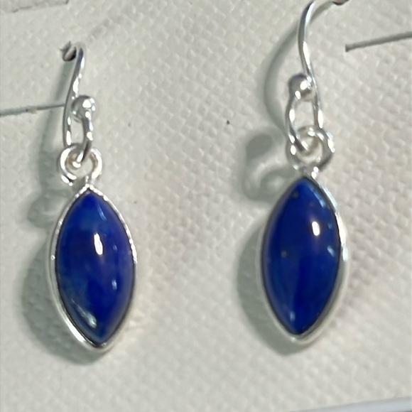 Lapis sterling silver dangle earrings - Picture 1 of 4